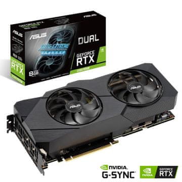 ASUS grafična kartica Dual GeForce RTX 2080 SUPER EVO V2, 8GB GDDR6, DP, HDMI, gaming