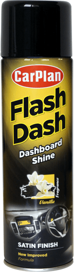 CarPlan Flash Dash sprej za armaturno ploščo, brez silikona, mat, vanilija, 500 ml