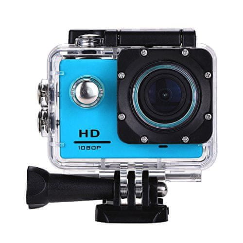 Object športna vodoodporna kamera HD 1080p, modra - Odprta embalaža