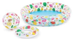 Intex 59460 Fruity set (bazen + plavalni obroč + napihljiva žoga)