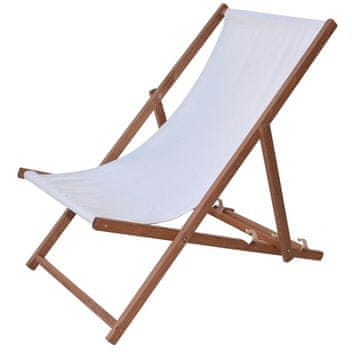 Rojaplast Bahama ležalnik, bel