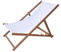 Rojaplast Bahama ležalnik, bel