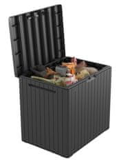 KETER vrtna škatla / zaboj za shranjevanje CITY box, 113, siva/grafitna