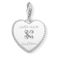 Thomas Sabo Obesek "Gumb za srce" , 1485-001-21, Charm Club, 925 Sterling srebro