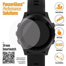 PanzerGlass zaščitno steklo SmartWatch za različne vrste pametnih ur, prozorno, 34 mm (3606)