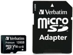 Verbatim Premium U1 microSDXC kartica, 128 GB, UHS-I, V10 U1 + adapter