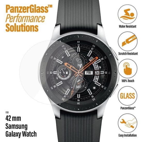 PanzerGlass zaščitno steklo SmartWatch za Samsung Galaxy Watch, 42 mm, črno (7202)