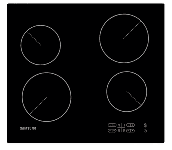 Samsung steklokeramična kuhalna plošča CTR464EB01/XEO
