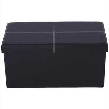 KONDELA Zlaganje klop, črno eko usnje, IMRA