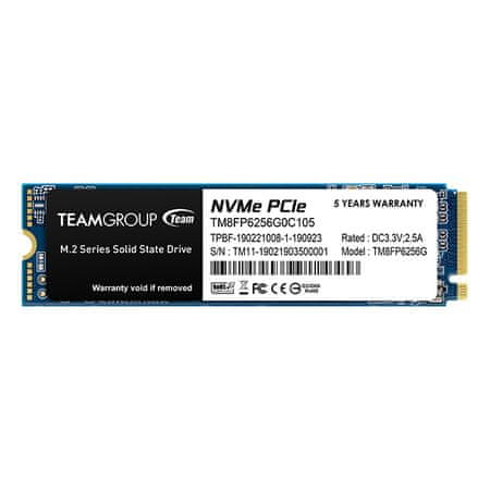 Teamgroup MP33 M.2 NVMe SSD disk, 256 GB