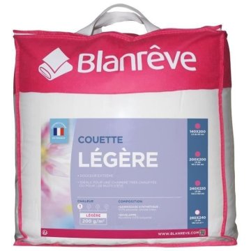 shumee Lahka odeja iz mikrovlaken BLANREVE - 240 x 260 cm - bela