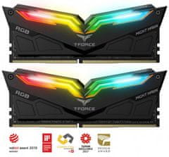TeamGroup Night Hawk RGB 16GB Kit (2x8GB) DDR4-3200, DIMM, CL16 pomnilnik (TF1D416G3200HC16CDC01)