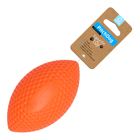 PitchDog Sport Ball žoga za pse, oranžna, 9 cm