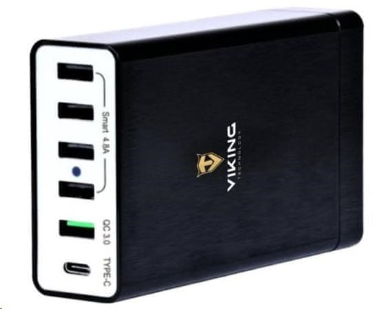 Viking Viking USB Smart Charger QC 3.0 polnilna postaja (VCHARQC30), črna