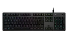 Logitech G512 Carbon tipkovnica, GX Red Linear, USB, US int., SLO gravura