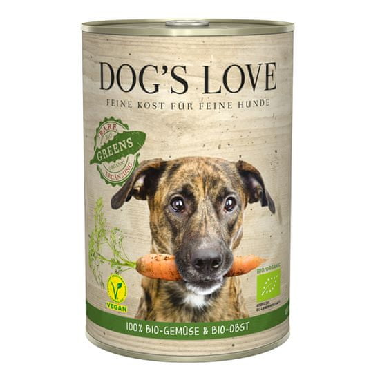 Dog's Love B.A.R.F. 100 % BIO Vegan konzerva za psa, z zelenjavo, 400 g .