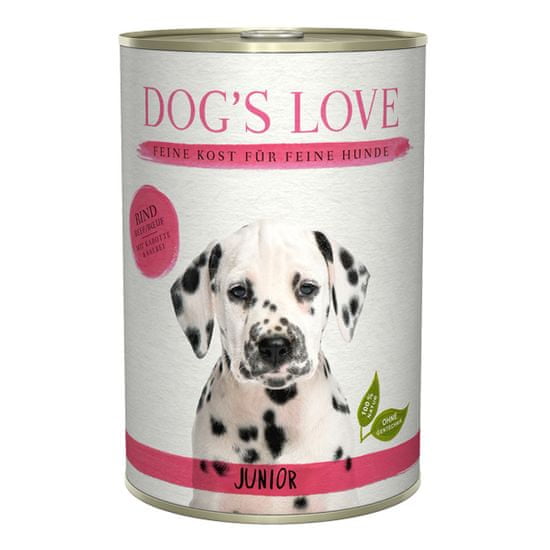 Dog's Love Junior Classic konzerva za pasje mladiče, z govedino, 400 g
