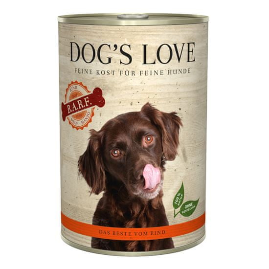 Dog's Love B.A.R.F. konzerva za pse, z govedino, 400 g