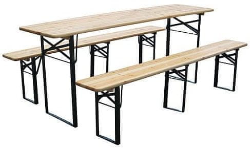 Portoss miza s klopmi, 220 x 70 x 77 cm - Odprta embalaža