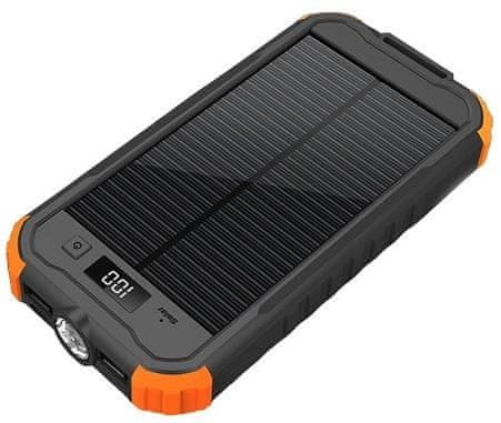 Viking Viking CHAR12 Charlie II solaren powerbank, 12 000 mAh, črno-oranžen