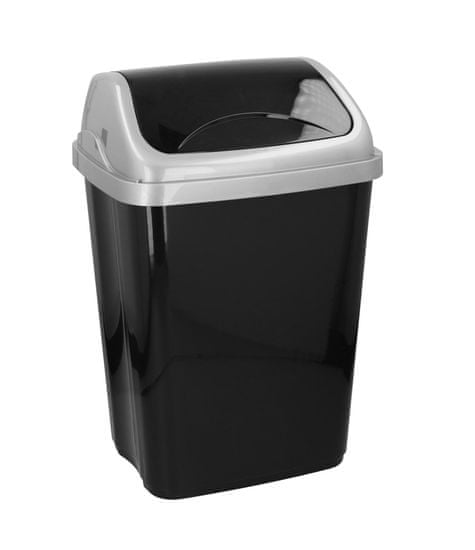 TimeLife koš za odpadke, klasičen, 50 litrov, 64x42x33 cm, črn