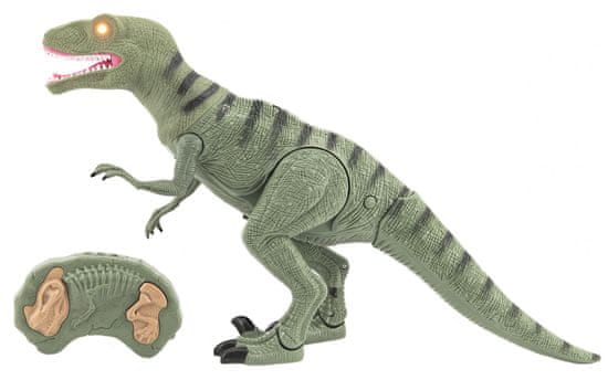 Teddies Pohodni dinozaver IC velociraptor, 50 cm z zvoki in lučmi, zelen