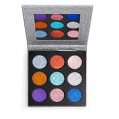 Makeup Revolution (Pressed Glitter Palette) 9 x 1,2 g (Odtenek Illusion)