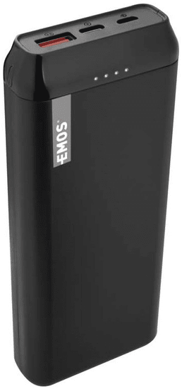 Emos Alpha Q20 prenosna baterija, 20.000 mAh, črna