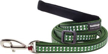 Red Dingo Odsevni pasji povodec zelen