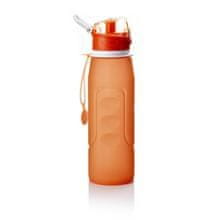 Sport2People zlosteklenica za vodo, zložljiva, 1 l, oranžna
