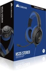 Corsair HS35 Stereo slušalke, modre (CA-9011196-EU)