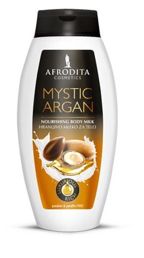 Kozmetika Afrodita Mystic Argan mleko za telo, 250 ml