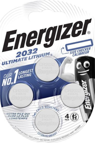 Energizer Ultimate Lithium baterija CR2032, 4 kosi