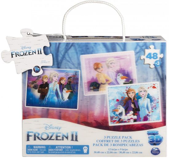 Spin Master Frozen 2 sestavljanka 3D, 3x 48 delov