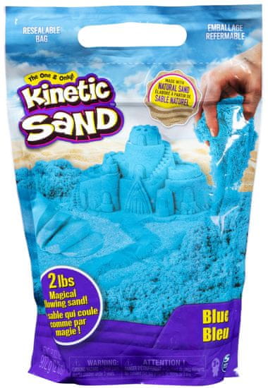 Kinetic Sand pakiranje modrega peska, 0,9 kg
