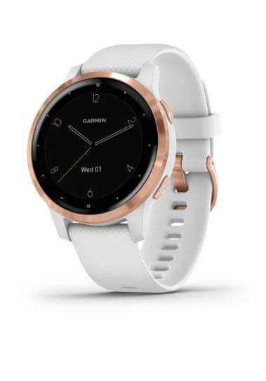 Garmin Vivoactive 4S pametna ura, rose gold/bela