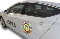 HEKO Okenski deflektorji za Opel Astra K V 5D HTB 2015-2021 4 kosa Spredaj + Zadnja stran