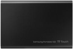 Samsung T7 Touch, 1 TB, USB-C 3.2 Gen2 zunanji SSD, črn