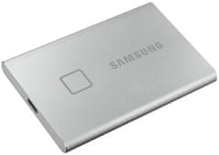 Samsung T7 Touch zunanji SSD, 2 TB, USB-C 3.2 Gen2, srebrn