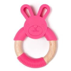 Bo Jungle B-TEETHER ANIMAL WOOD Roza zajec