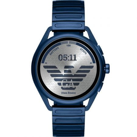 Pametna ura smartwatch Emporio Armani ART5028 iOS Android iz nerjavečega jekla, odporna na vodo, fitnes funkcije, Bluetooth