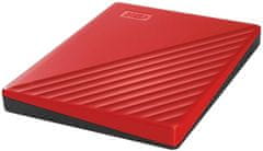 Western Digital My Passport 2 TB prenosni disk, rdeč