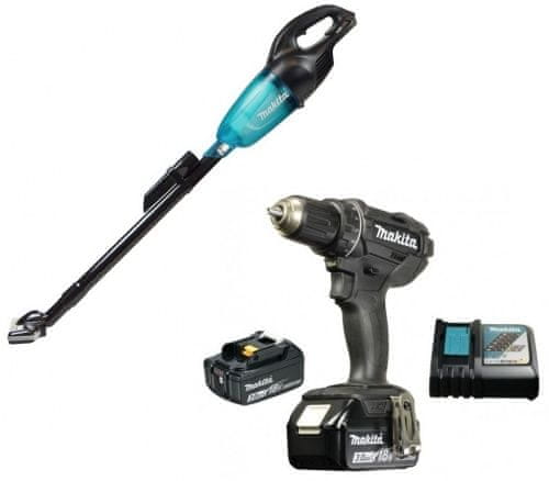 Makita LXT set akumulatorskega orodja DDF482RFEB + DCL180ZB (DDF482BAKC)