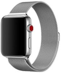 Jekleni milanski poteg za Apple Watch - srebrn 42/44/45/49 mm