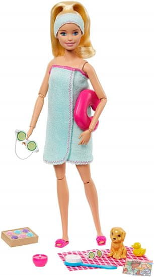 Mattel Barbie Wellness punčka z blond lasmi