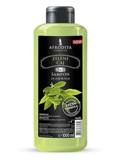 Kozmetika Afrodita šampon za lase in telo, zeleni čaj, 1000 ml