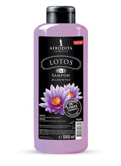 Kozmetika Afrodita šampon za lase in telo, lotos, 1000 ml
