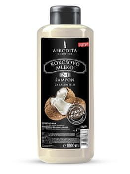 Kozmetika Afrodita šampon za lase in telo, kokosovo mleko