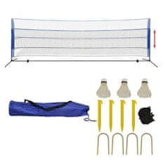 Vidaxl Komplet mreže za badminton s perjanicami 500x155 cm