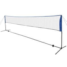 shumee Mreža za badminton s perjanicami 600x155 cm